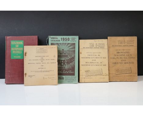 A Small Collection Of Military Ephemera To Include War Department Technical Manual TM9-1223 Twin Cal. .50 Machine Gun Mount M