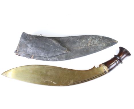 A Vintage Gurkha Kukri Knife Together With Scabbard. 