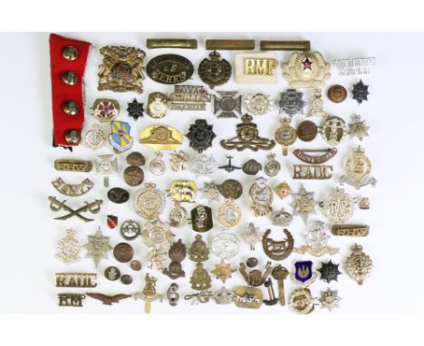 A Collection Of Mainly British Military Regimental Cap Badges And Titles To Include The Royal Engineers, Royal North Lancashi