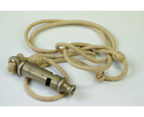 A British Military Issued World War One Trench Whistle By J. Hudson &amp; Co. Birmingham, Dated 1916 And Marked With The Brit