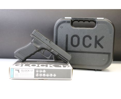 A Glock 17 4.5mm / .177 Cal. C02 Powered Air Pistol With Original Box, Instruction And Hard Case. No licence required to buy 