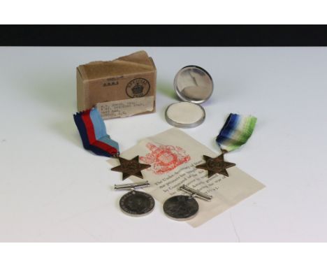 A British Full Size World War Two Medal Group Of Four To Include The 1939-45 British War Medal, The 1939-45 Defence Medal, Th