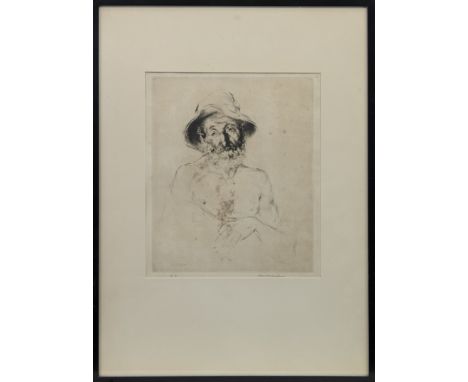 ARTHUR WILLIAM HEINTZELMAN (AMERICAN 1891 - 1965), MONTAGNARD DE LA HAUTE SAVOIRE, 1929, (Smith 146) drypoint etching on crea