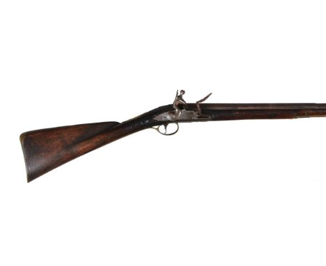 A flintlock single barrelled fusil, probably by Daniel Moore the second of Fenchurch St., London, circa 1770, the steel lock 