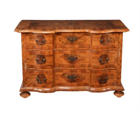 A South German walnut commode, 18th century, 81cm high, 123cm wide, 54cm deepProvenance: The Collection of Countess Veronica 