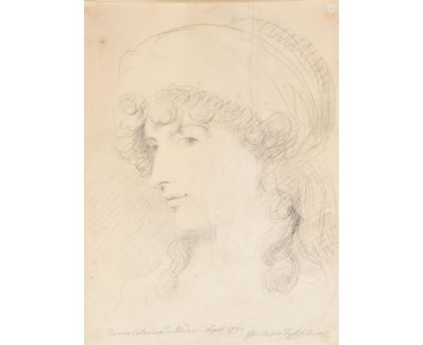 Johann Heinrich Wilhelm Tischbein (German 1751-1829)Donna Catarina de Medici, Napoli 1797Pencil Signed, inscribed and dated 1