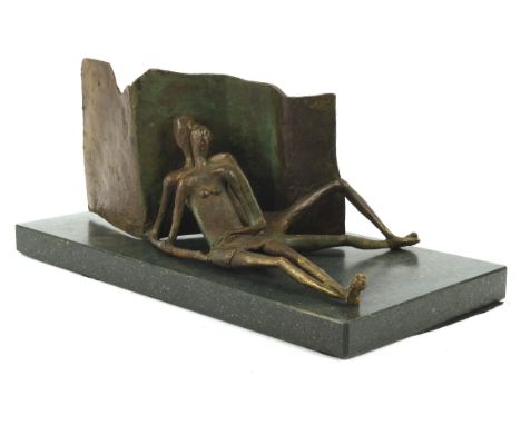 Attributed to Patricia Lacey, neé McAllister (Southern Rhodesia, now Zimbabwe 1932-2008), seated couple, signed to cast, bron