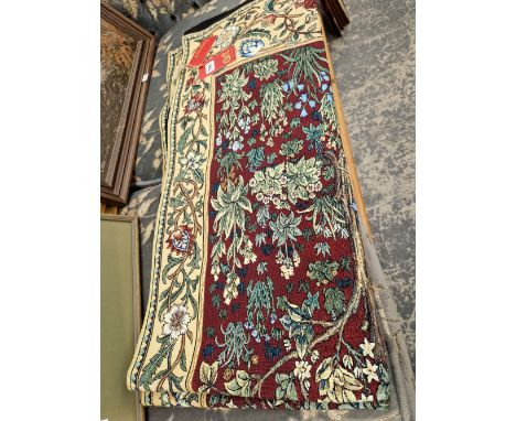 A VINTAGE STYLE TAPESTRY PANEL