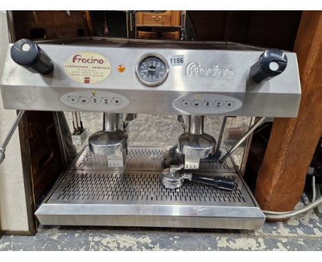 A GOOD QUALITY FRACINO PROFESSIONAL COFFEE MAKER TOGETHER WITH A RIMINI COFFEE GRINDER 