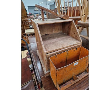A VINTAGE SHOE SHINE BOX ETC.