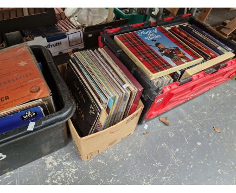 AND EXTENSIVE COLLECTION OF VINTAGE LP VINYL RECORDS INCLUDING CLASICAL BOX SETS, EASY LIUSTENING ETC.