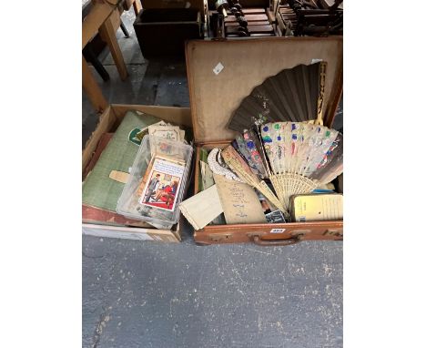 TWO VINTAGE SCRAP AND POSTCARD ALBUMS , NUMEROUS POSTCARDS INCLUDING RP, VARIOUS SAUCY AND HUMEROUS CARDS ETC. TOGETHER WITH 