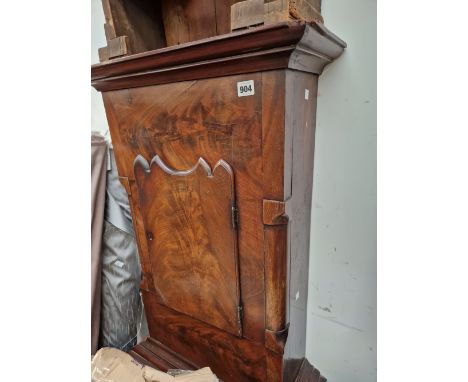 A VICTORIAN MAHOGANY THIRTY HOUR LONG CASED CLOCK