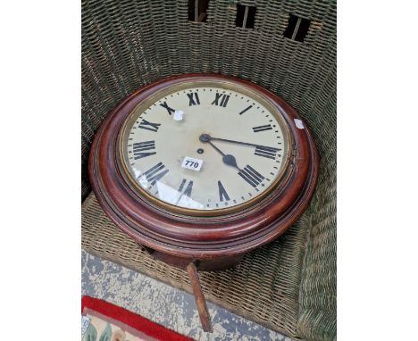 A VICTORIAN FUSEE WALL CLOCK 