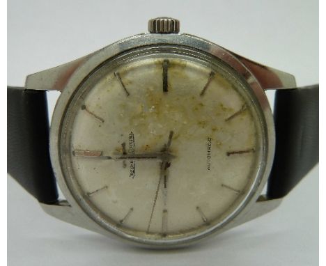 A gentleman's stainless steel cased Jaeger LeCoultre automatic wristwatch