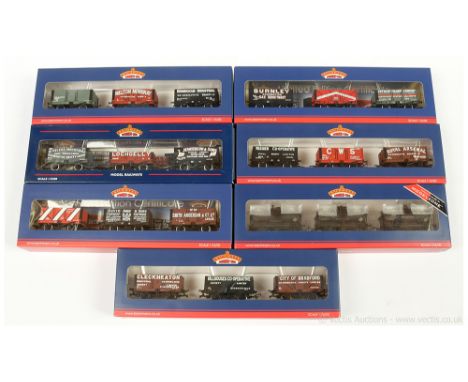 Bachmann OO Gauge 3-pack Wagon sets consisting of Ref 37-075N Northern Coop Private Owners, Ref 37-075P Midland Coop, Ref 37-