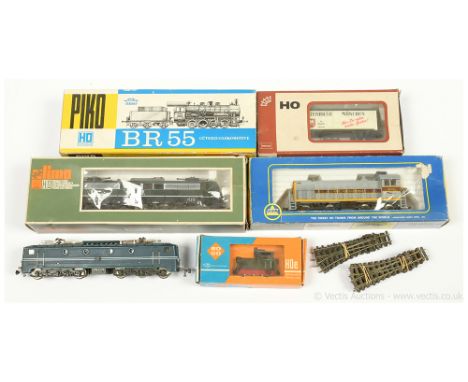 HO &amp; HOe European Outline Steam and Diesel Locos comprising Piko 0-8-0 DR Class 55 Steam Loco No.553784, Lima 8054 Co-Co 