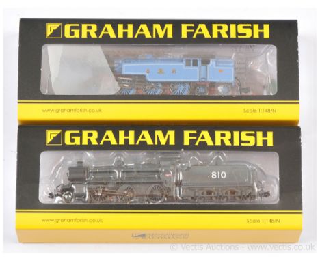 Graham Farish by Bachmann N Gauge pair of Steam Outline Locomotives consisting of Ref 372-750K 2-6-4 CR (Caledonian Railway) 