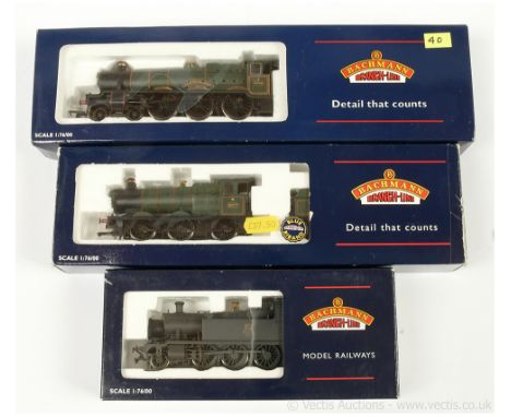 Bachmann OO Gauge trio of BR ex GWR Steam Outline Locomotives consisting of Ref 31-778 4-6-0 Loco and Tender Hall Class "Wray