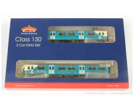 Bachmann OO Gauge 32-935 2-car Arriva Trains/Wales Class 150 DMU in turquoise green and pale yellow livery No.150256, conditi