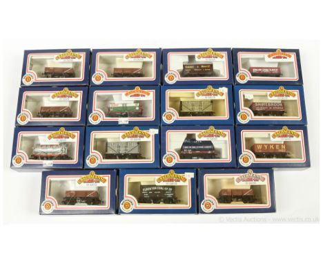 Bachmann OO Gauge group of Goods Wagons consisting of Ref 33-152 9-plank Coke Wagon Lancashire Steel, ref 33-078 5-plank Chin