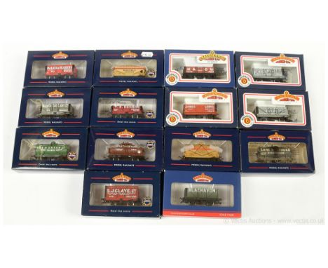 Bachmann OO Gauge group of Goods Wagons consisting of 37-650W Elaine Thomas Tanker weathered, ref 37-675Y War Office Tanker, 