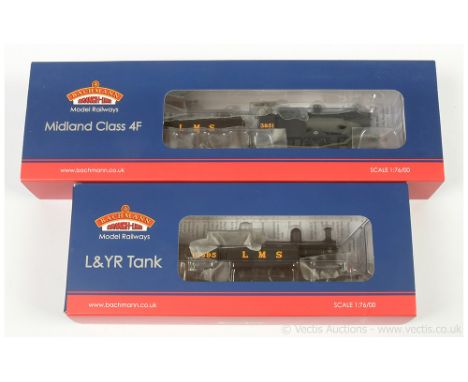 Bachmann OO Gauge pair of LMS Steam Outline Locomotives consisting of Ref 31-165 2-4-2 Tank Loco ex Lancashire &amp; Yorkshir