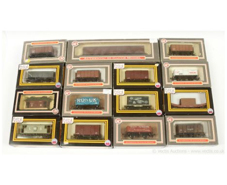 Dapol OO Gauge Goods Wagons comprising BR brown Siphon H Bogie Van, B138 Ronuk Tanker, 2 x B26 BR maroon 10-ton Meat Van, B12