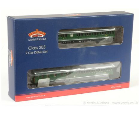 Bachmann OO Gauge 31-236Z 2-car BR green Class 205 2H Thumper DMU No.1108 produced exclusively for Kernow Model Rail Centre, 