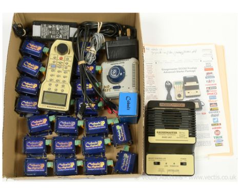 Model Railway Digital Control Equipment comprising Gaugemaster Prodigy Advance Base Unit along with hand held controller, 23 