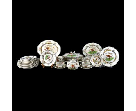 Thirty-Eight (38) Piece Royal Doulton "Pekin" Partial Luncheon Set. Includes: 9 plates 8-5/8", 5 cups, 5 saucers, 8 bread pla