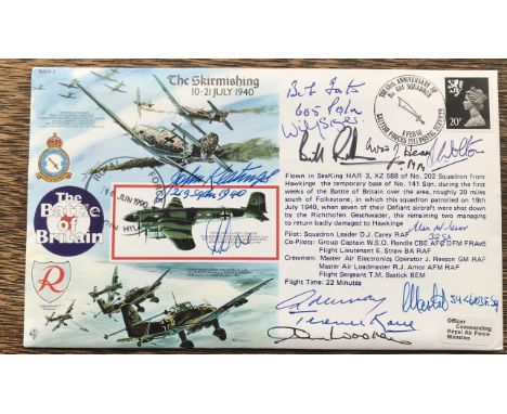 Battle of Britain Skirmishing 10-21 July 1940 Signed 12 Battle of Britain Pilots Crew 6 Feb 90 BFPS 2217 Battle of Britain Sk