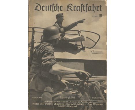 WW2. A Black and white Original 1943 Deutsche Kraftfahrt Transport Magazine. Written in German Language. 42 pages. A rare uni