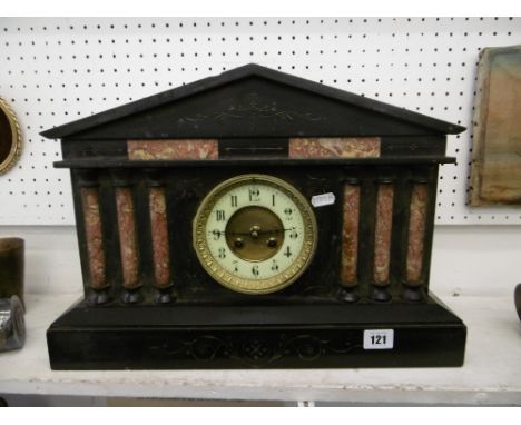 A French marble mantle clock