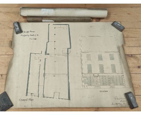 AFTER JOS. ROOK.&nbsp;&nbsp;Pen &amp; ink manuscript copy of a plan of the farm of Park Gate Hall, Wigton (property of J. Tho