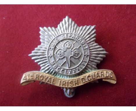 4th Royal Irish Dragoon Guards Officers Cap Badge (Bi-metal) First type, slider. K&amp;K: 740