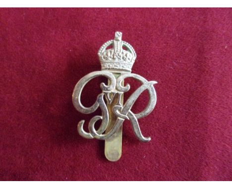 The Norfolk Yeomanry (The King's Own Royal Regiment) WWII Cap Badge (Brass), slider and made J.R. Gaunt. K&amp;K: 2328