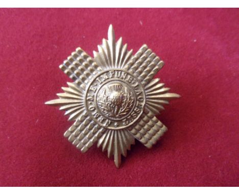 Scots Guards NCO Lance Sergeants and below Forage Cap Badge (Gilding-metal). K&amp;K 908, two lugs.