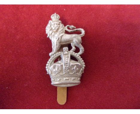 The Royal First Devonshire Yeomanry Cap Badge (White-metal), slider. K&amp;K: 1453