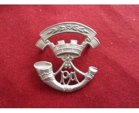 Prince Albert's (Somerset Light Infantry) 4th and 5th Battalions WWI Territorial Other Ranks Cap Badge (White-metal), two lug