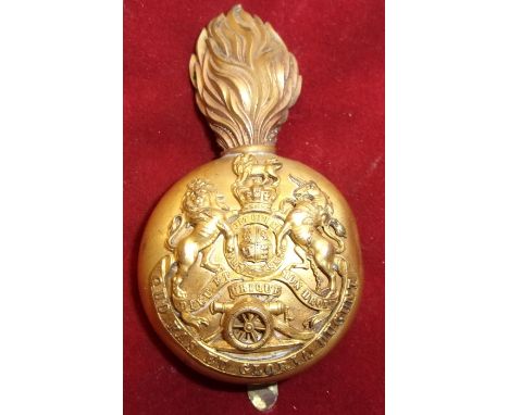 Royal Artillery Victorian Fur Busby Officers Plume badge (Gilt) slider, this badge was taken into wear in 1856 until the Busb