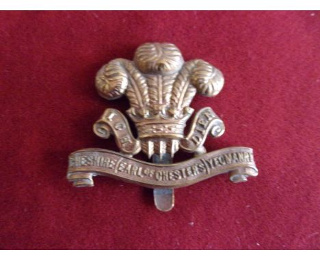 Earl of Chester's Cheshire Yeomanry (Hussars) WWI Cap Badge 1908-1922 (Gilding-metal), slider. K&amp;K: 1419 