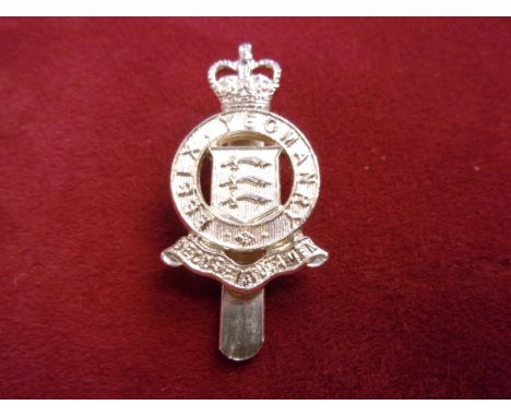 Essex Yeomanry Cap Badge (Stay-bright), slider, made J.R Gaunt. K&amp;K: 2332. Rare 