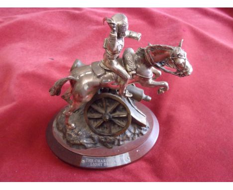 Royal Hampshire Mint 'The Charge of the Light Brigade' figure, shows an English Hussar taking the Russian guns in this doomed