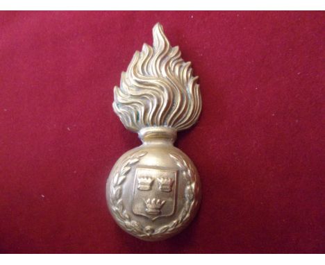 The Royal Munster Fusiliers Regiment Other Ranks Head Dress Badge for the Busby cap, (Brass) two lugs, K&amp;K: 957. 