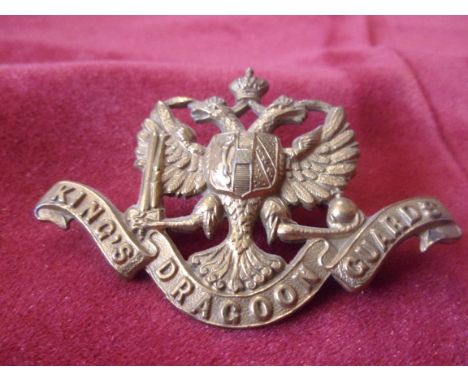 1st (King's) Dragoon Guards Other Ranks Cavalry Field-Service 1896-1915 Cap Badge (Brass), two lugs, First Pattern. K&amp;K: 
