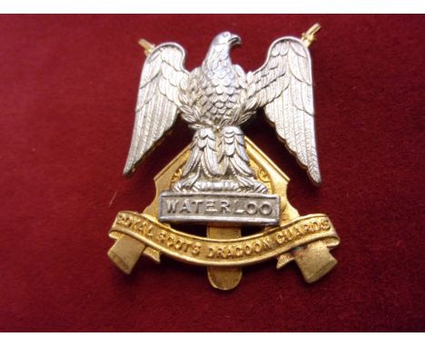 Royal Scots Dragoons Guards Other Ranks (Gilt) EIIR Cap Badge, slider. K&amp;K: 1890.