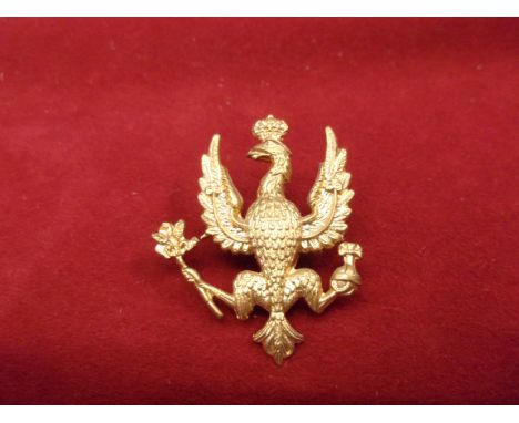 14th/20th King's Hussars Officers Cap Badge (Gilt), two lugs, second type sealed in March 1932. K&amp;K: 1907
