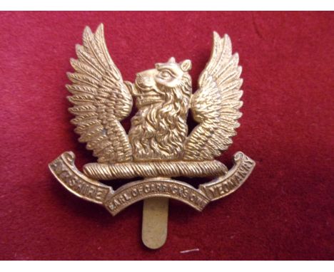 Ayrshire (Earl of Carrick's Own) Yeomanry WWI Cap Badge (Gilding-metal), slider, first type. K&amp;K: 2297
