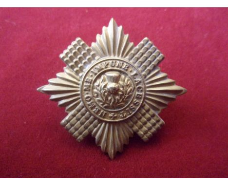 Scots Guards NCO Lance Sergeants and below Forage Cap Badge (Gilding-metal). K&amp;K 908, two lugs.